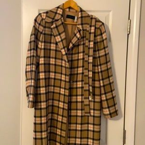 Rene Meisel 3/4 long classic plaid women’s coat